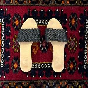 Nisolo Black Woven Leather Sandals